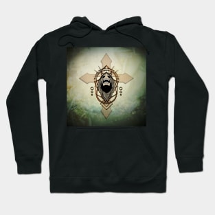 Awesome creepy skull with cross Hoodie